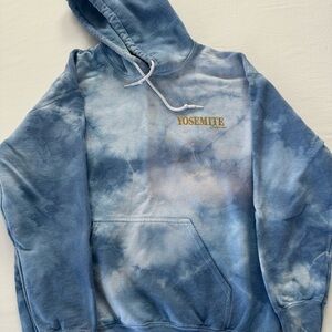 Blue Tie-Dye Hoodie